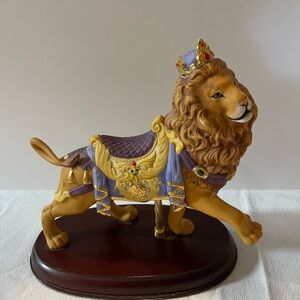Lenox The Carousel Lion Figurine with Crown and Saddle
